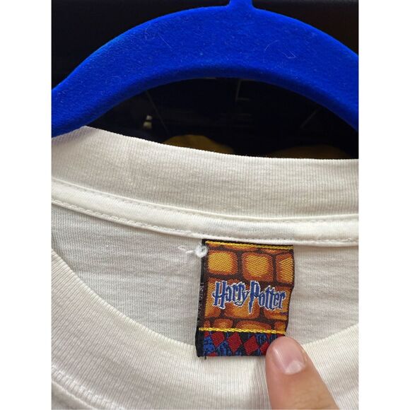 Sz L Vintage 2001 Y2K Harry Potter Quidditch Golden Snitch Movie Promo T-Shirt - Picture 5 of 9